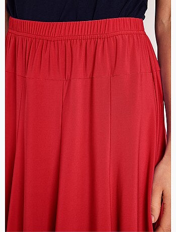 Jupe mi longue évasée en maille - Afibel