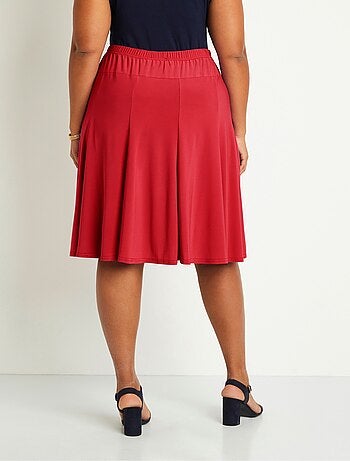 Jupe mi longue évasée en maille - Afibel