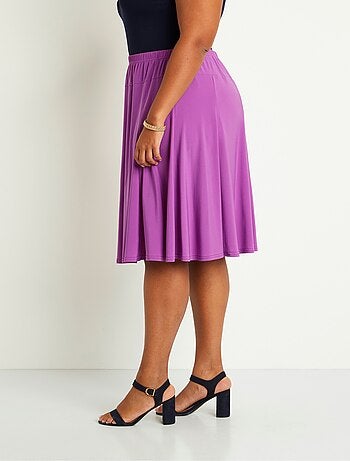 Jupe mi longue évasée en maille