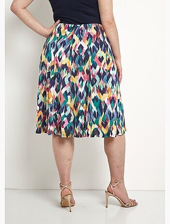 Jupe mi longue évasée imprimée - Afibel