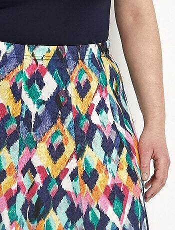Jupe mi longue évasée imprimée - Afibel
