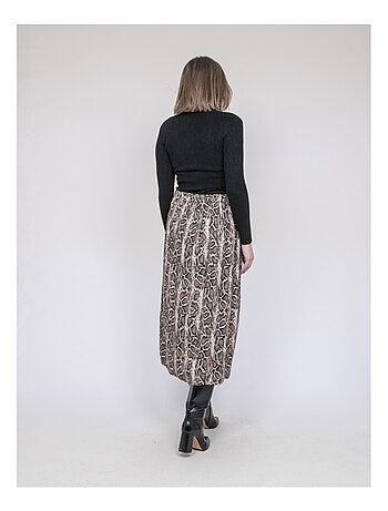 Jupe mi-longue imprimé python XAVIA