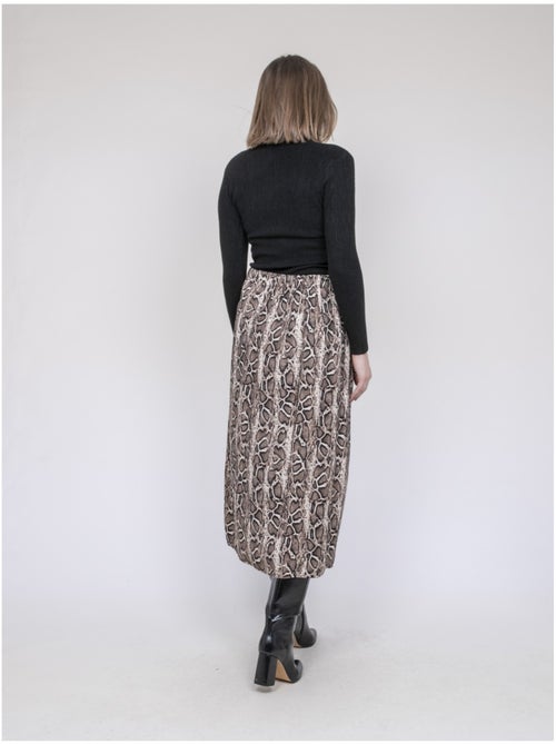 Jupe mi-longue imprimé python XAVIA - Kiabi