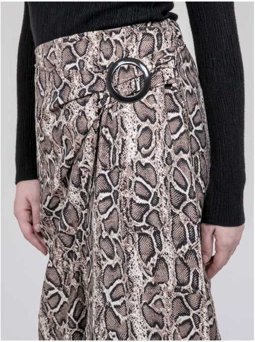 Jupe mi-longue imprimé python XAVIA - Kiabi