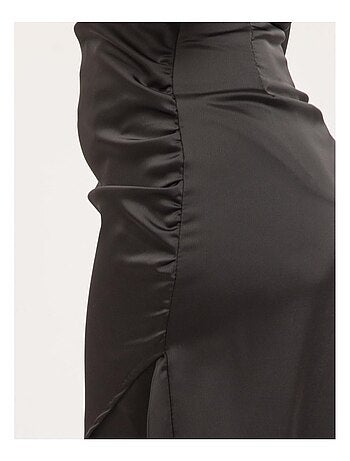 Jupe mi-longue satin XARENA