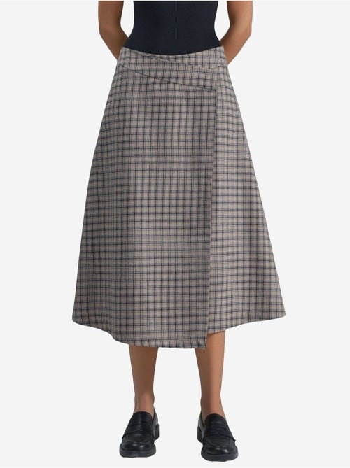 Jupe midi à carreaux taille haute - Kiabi Jupe midi à carreaux taille haute - Kiabi