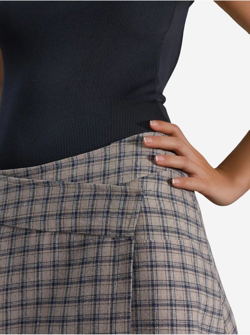 Jupe midi à carreaux taille haute - Kiabi Jupe midi à carreaux taille haute - Kiabi