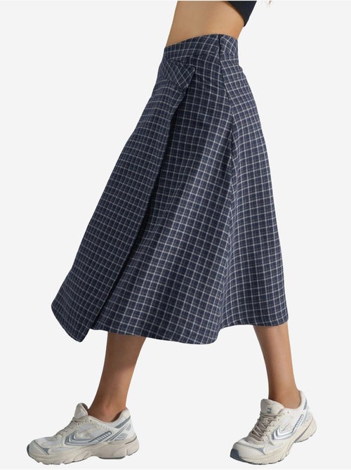 Jupe midi à carreaux taille haute - Kiabi Jupe midi à carreaux taille haute - Kiabi