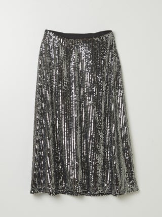 Jupe midi à sequins