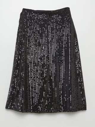 Jupe midi à sequins