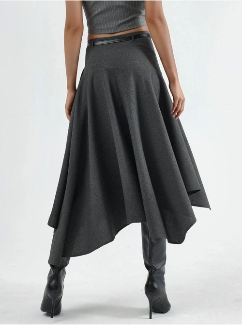 Jupe midi asymétrique texturée taille haute - Kiabi Jupe midi asymétrique texturée taille haute - Kiabi