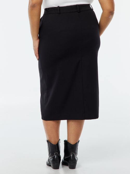 Jupe midi avec fente à l'avant - Kiabi