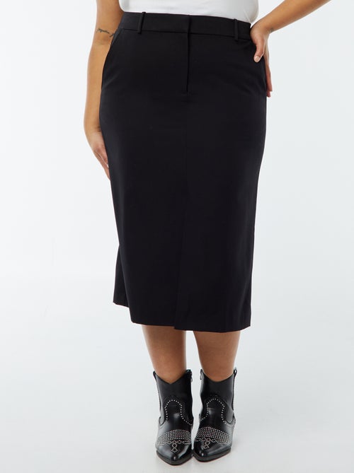 Jupe midi avec fente à l'avant - Kiabi