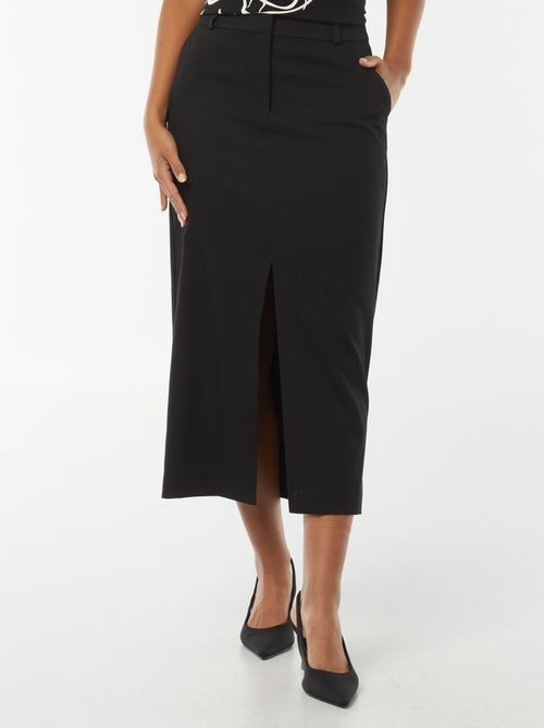 Jupe midi avec fente devant - Kiabi