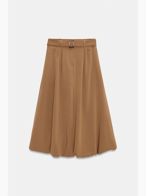 Jupe midi ballon taille haute avec ceinture dilvin - Kiabi Jupe midi ballon taille haute avec ceinture dilvin - Kiabi