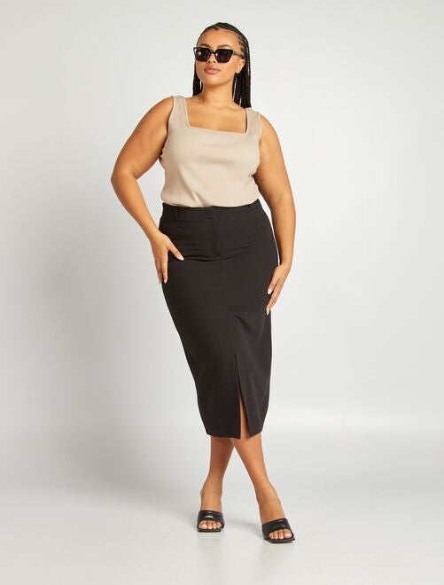 Jupe longue droite grande taille best sale