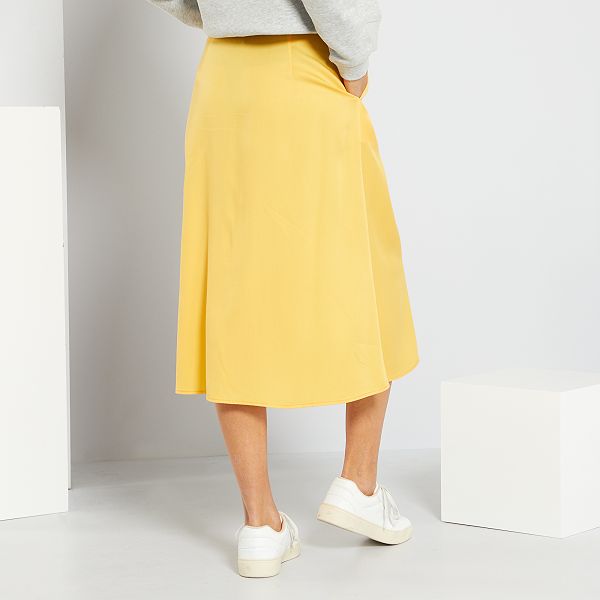 jupe midi jaune