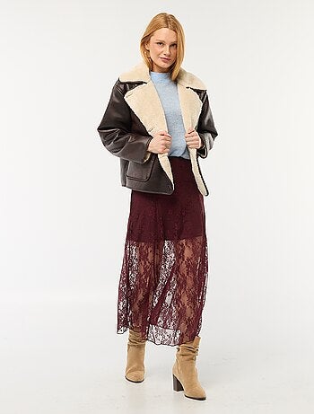 Jupe midi en dentelle