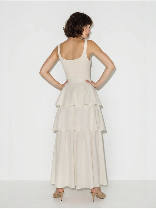 Jupe midi en popeline de coton à taille haute lucci - Kiabi Jupe midi en popeline de coton à taille haute lucci - Kiabi
