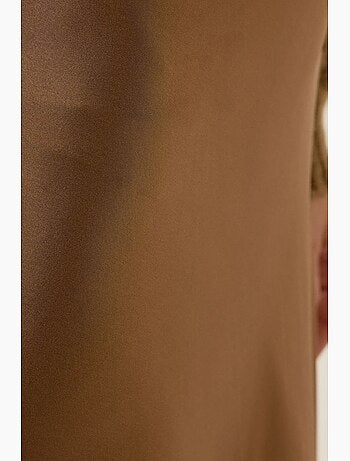 Jupe midi en satin taille haute hiccup
