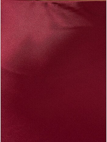 Jupe midi en satin taille haute
