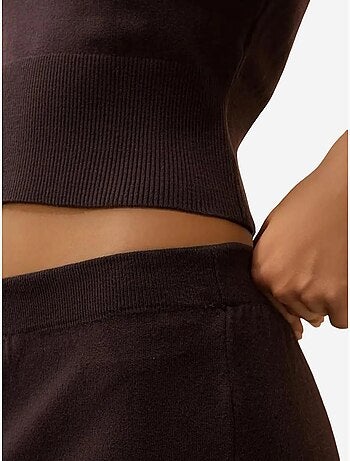 Jupe midi en tricot texturé