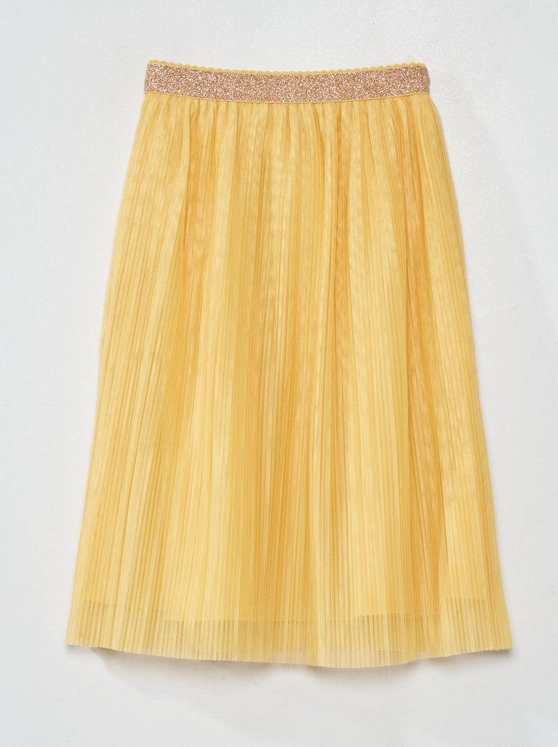 Jupe midi en tulle jaune - Kiabi