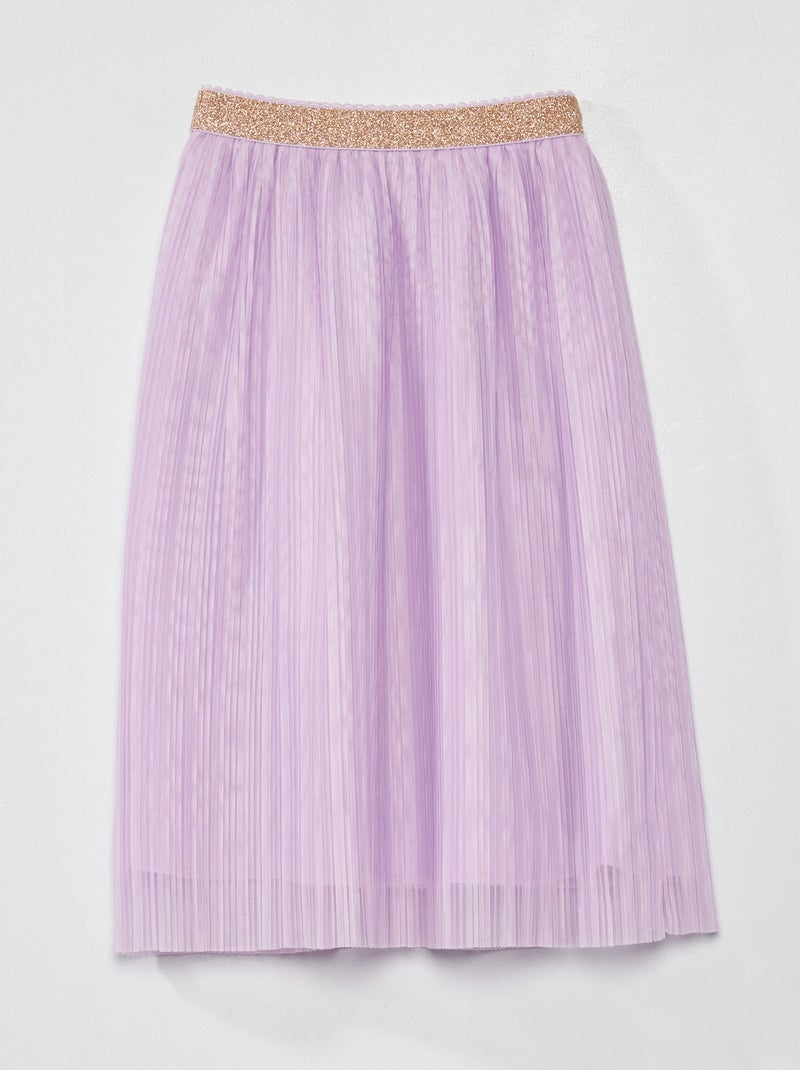 Jupe midi en tulle Mauve - Kiabi