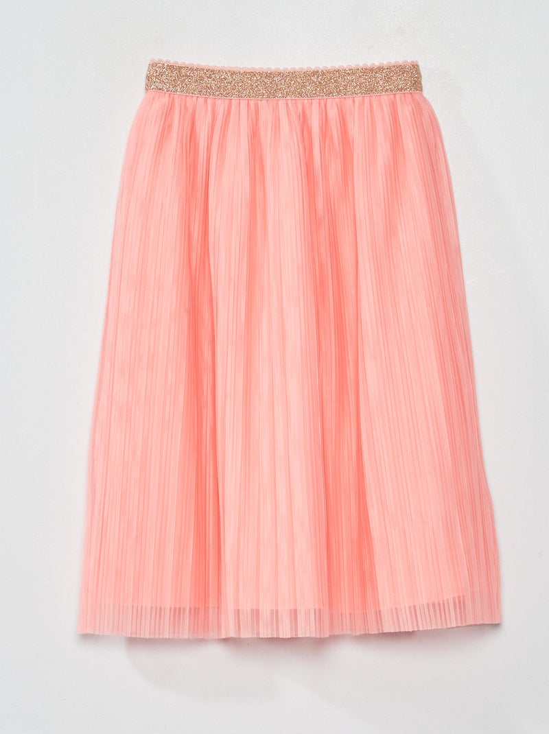 Jupe midi en tulle Rose - Kiabi