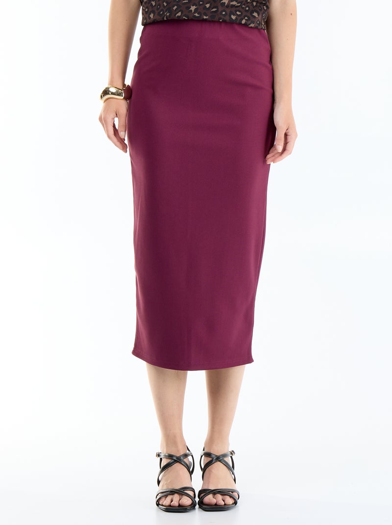 Jupe midi forme crayon Rose - Kiabi