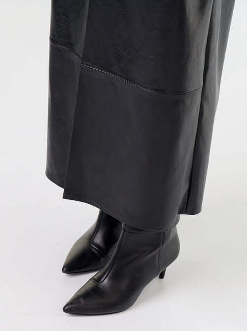 Jupe midi forme droite en simili - Kiabi Jupe midi forme droite en simili - Kiabi