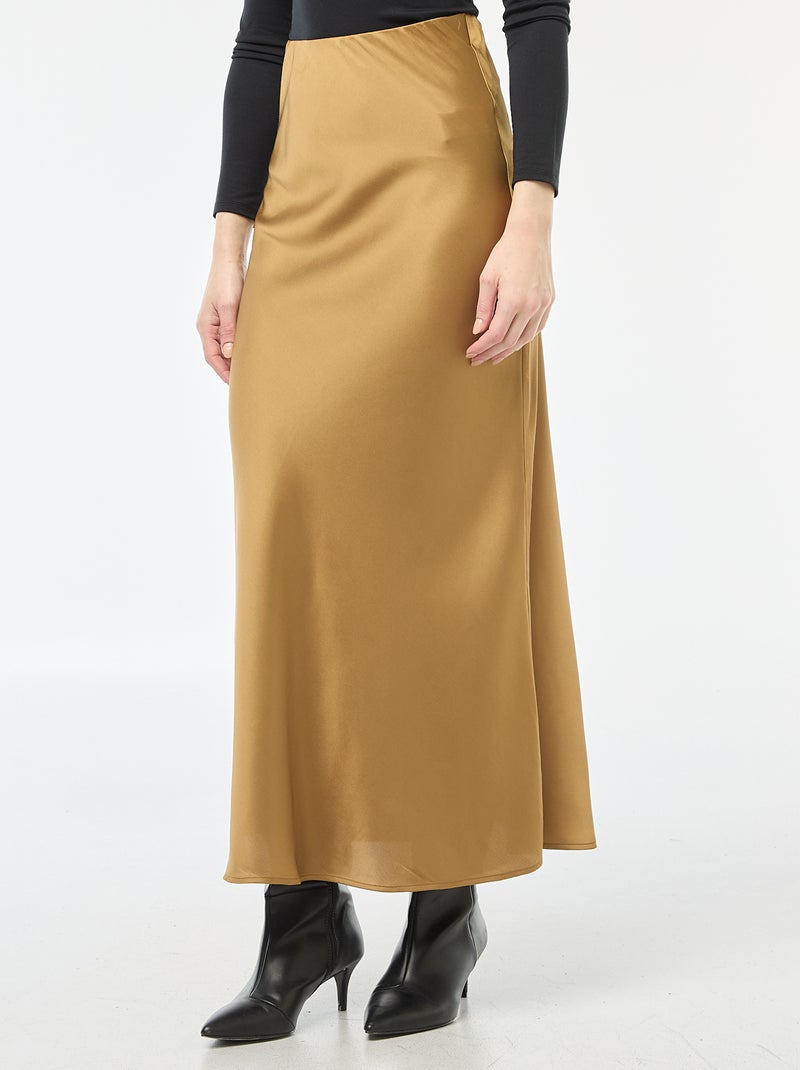 Jupe midi légère Vert - Kiabi