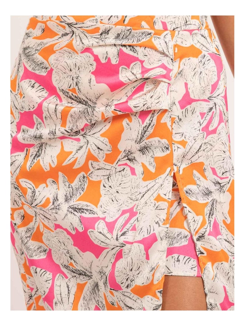 Jupe midi motifs XAMA Rose - Kiabi