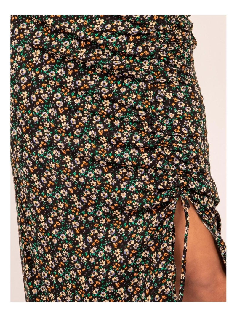 Jupe midi motifs XANITA Noir - Kiabi