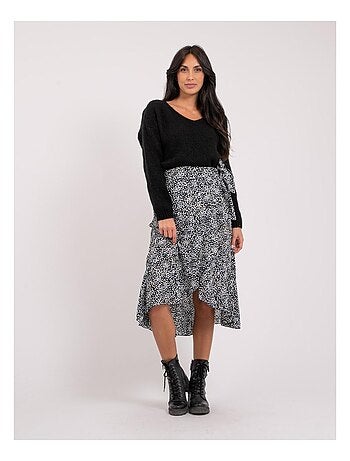 Jupe midi motifs xissa
