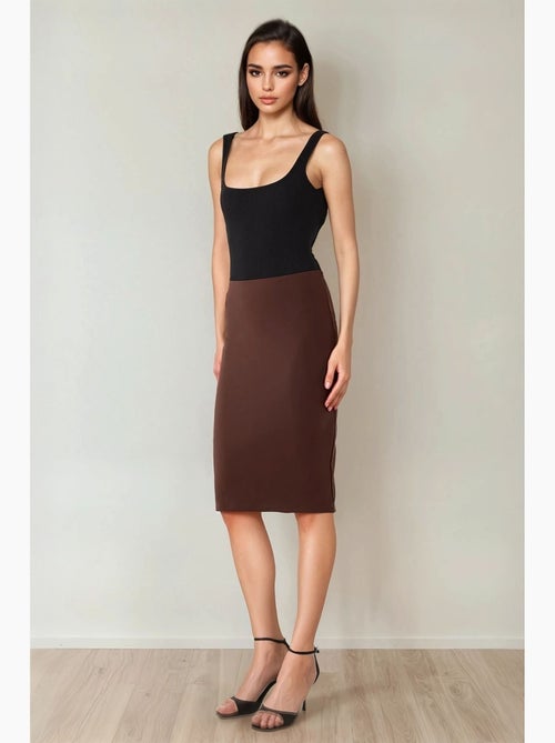 Jupe midi moulante taille haute hiccup - Kiabi Jupe midi moulante taille haute hiccup - Kiabi