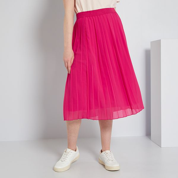 Jupe Midi Plissee Femme Fuchsia Kiabi 13 50