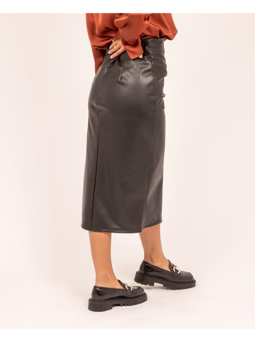 Jupe midi similicuir XALISA - Kiabi