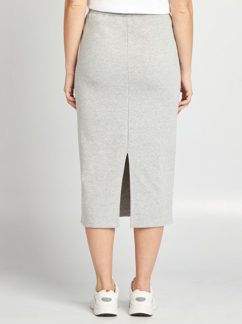 Jupe midi style jogging Gris - Kiabi