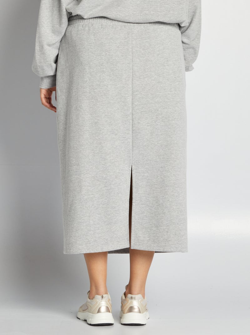 Jupe midi style jogging Gris - Kiabi