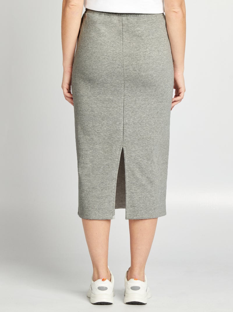 Jupe midi style jogging Gris foncé - Kiabi
