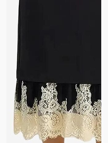 Jupe midi taille haute à motif dentelle lucci