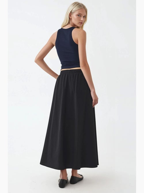 Jupe midi taille haute avec élastique busem - Kiabi