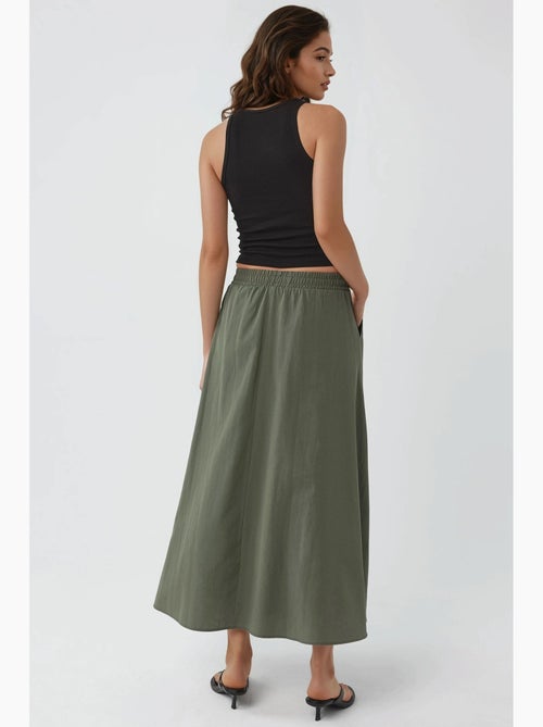 Jupe midi taille haute avec élastique busem - Kiabi