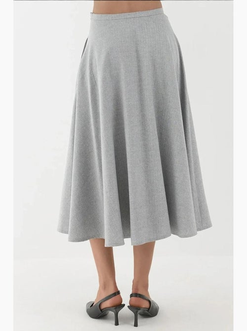 Jupe midi taille haute en a avec fermeture éclair hiccup - Kiabi Jupe midi taille haute en a avec fermeture éclair hiccup - Kiabi