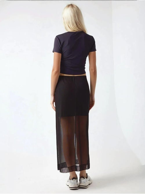 Jupe midi taille haute en dentelle collection pika - Kiabi Jupe midi taille haute en dentelle collection pika - Kiabi