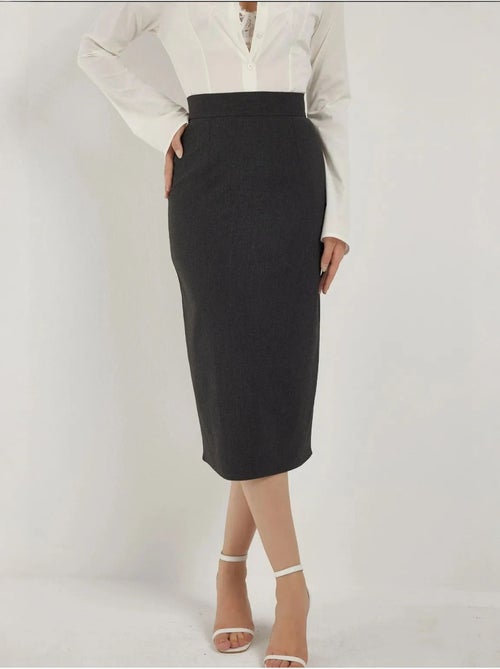Jupe midi taille haute - Kiabi Jupe midi taille haute - Kiabi