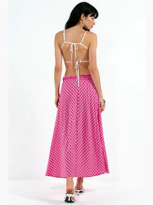Jupe midi trapèze à carreaux et taille haute busem - Kiabi Jupe midi trapèze à carreaux et taille haute busem - Kiabi