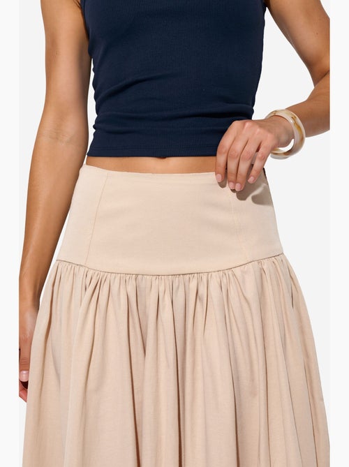 Jupe midi trapèze à taille haute busem - Kiabi