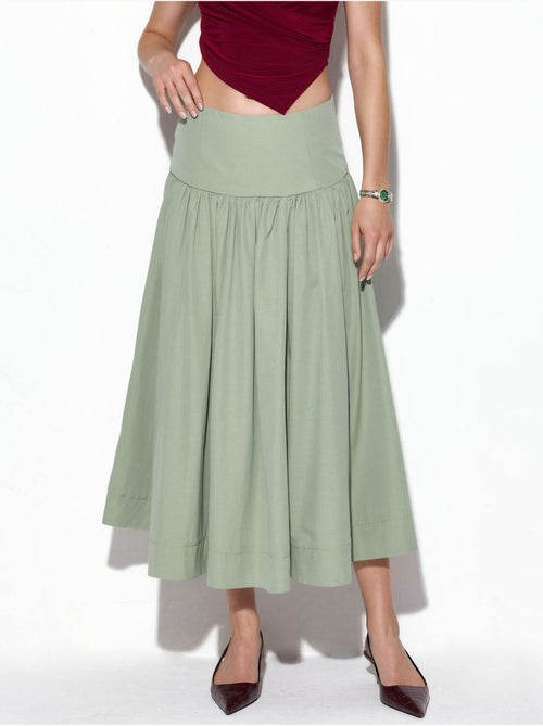 Jupe midi trapèze à taille haute busem - Kiabi Jupe midi trapèze à taille haute busem - Kiabi